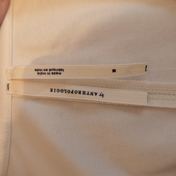 Anthropologie White and Blue Ruffled Tank Top - Picture 6 of 7